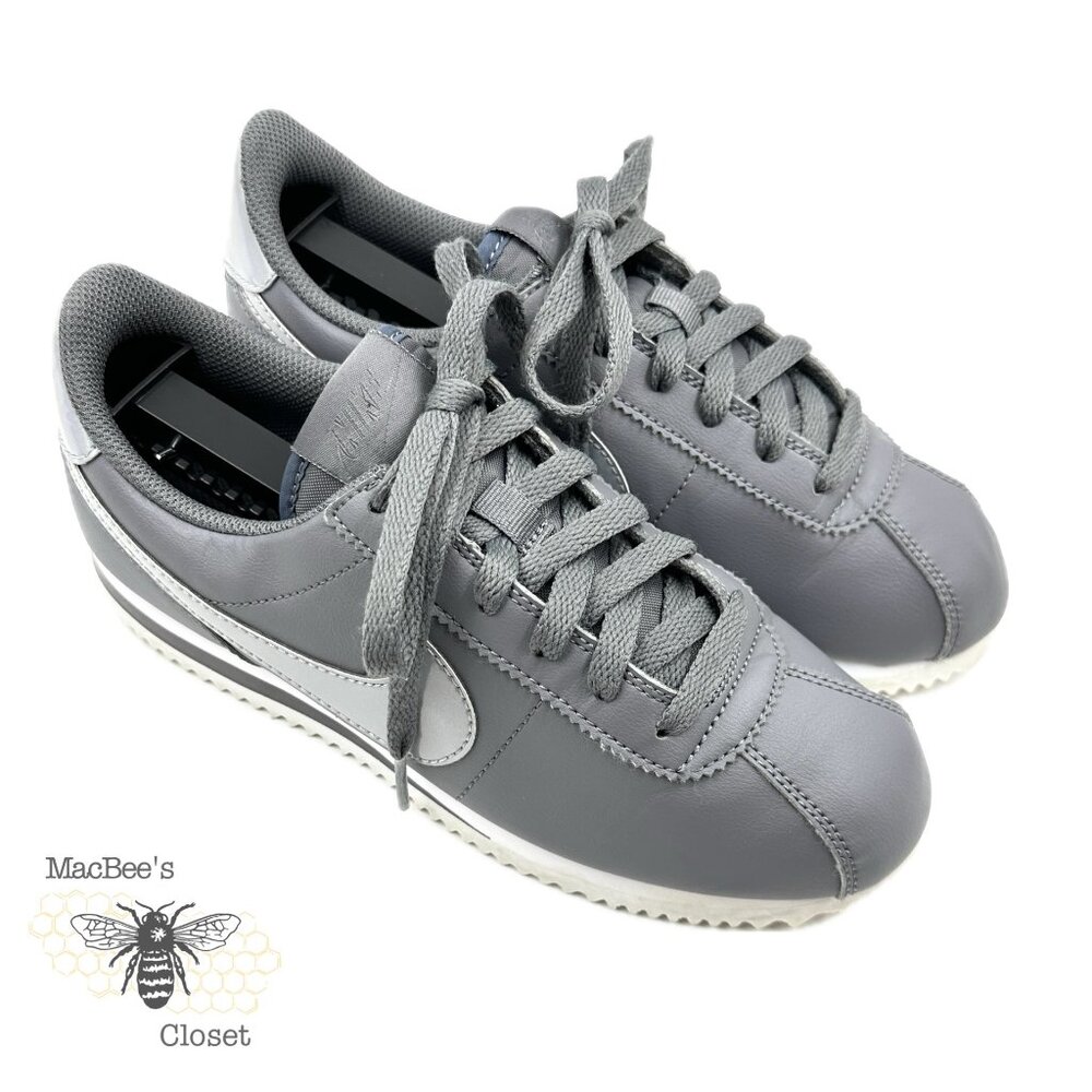 NIKE CORTEZ BASIC SL YOUTH SIZE 5.5 GUNSMOKE GRAY RETRO STYLE 2018 AH7528-001